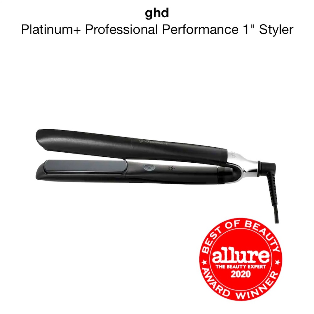 Ghd platinum + one inch flat iron in white